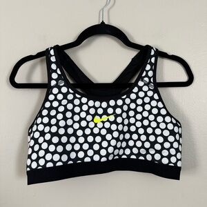 Nike Dri Fit Polka Dot Racerback Sports Bra - size XL